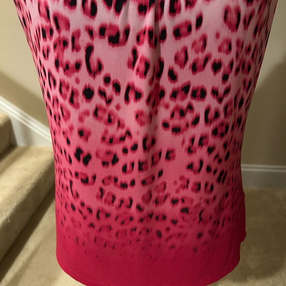 Calvin Klein Pink and Black Leopard Print Blouse - Picture 5 of 5